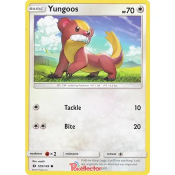Sběratelská karetní hra Yungoos 109/149 - Sun & Moon Typ karty: Reverse Holo