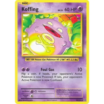 Karetní hra Koffing 050/108 - Evolutions Typ karty: Non-Holo