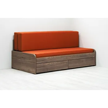 Ložnice BMB Tandem Arco rozkládací postel bez područek Dekor: Ořech Aida, Rozměr: 90/180 x 200 cm