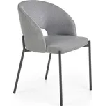 Jídelní křesílko NOODL— látka, šedá Halmar