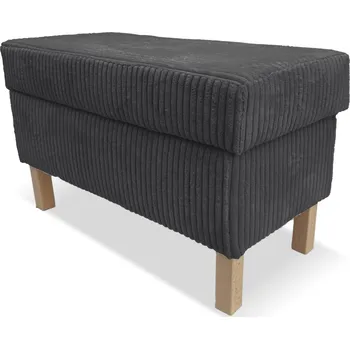 Taburet Taburet ELLA s úložným prostorem - grafitový - manšestr - LINCOLN 90