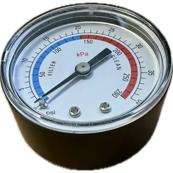 Vagnerpool Manometr se zadním vývodem pro pískové filtrace - ZADNÍ vývod 1/4"