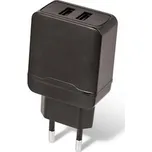 Nabíječka do sítě Setty 2,4A, 2xUSB černá