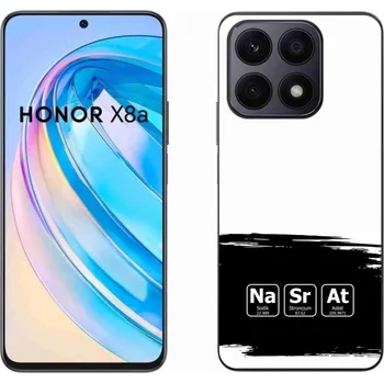 Pouzdro na mobilní telefon Gelový kryt mmCase na Honor X8a - chemické prvky černobílé pozadí