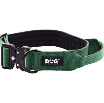 Obojek pro psa Zelený taktický obojek pro psy K9, praktická rukojeť, S - XL - L