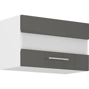 Kuchyňská skříňka Horní výklopná prosklená skříňka LARA GREY 60 GUS-36 1F