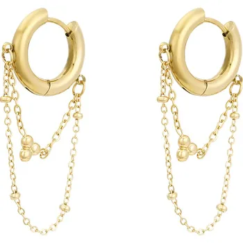 Náušnice ELIS náušnice z chirurgické oceli s řetízky