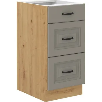 Kuchyňská skříňka Spodní šuplíková skříňka STILO CLAYGREY / DUB ARTISAN 40 D 3S BB