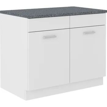 Koupelnový nábytek Spodní dvoudveřová skříňka 100 cm MARIA BÍLÁ / BÍLÝ MAT