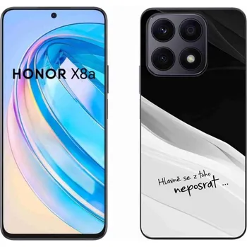 Pouzdro na mobilní telefon Gelový kryt mmCase na Honor X8a - vtipný text 13 bíločerné pozadí