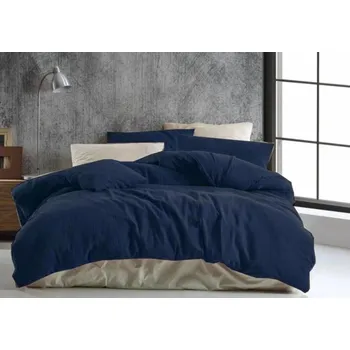 Povlečení Stanex Mušelínové povlečení tmavě modré 140x200 70x90