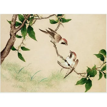 Plakát Plakát, Obraz - Gossiping Sparrows, Zhang Ruoai