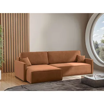 Sedací souprava Rohová rozkládací sedací souprava Karlos - Oranžová