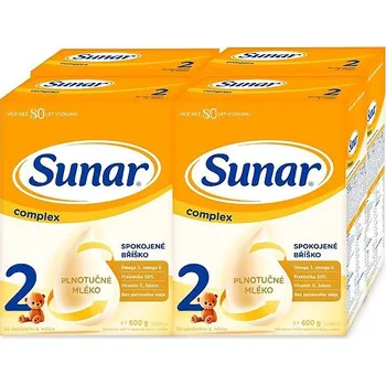 Kojenecká výživa Sunar Complex 2 pokračovací kojenecké mléko, 4× 600 g