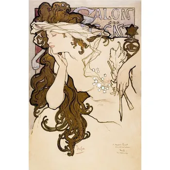 Plakát Plakát, Obraz - Salon des Cent (1896), Alfons Mucha