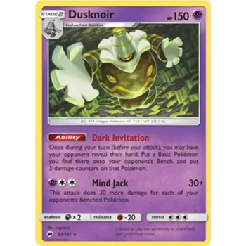 Sběratelská karetní hra Dusknoir 053/147 - Burning Shadows Typ karty: Reverse Holo