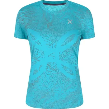 Dámské tričko Triko Montura Topographic Sublime T-shirt W turquoise/graphite blue