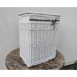 Proutěný koš na prádlo bílý P1373
