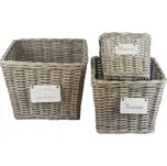 Obal k osázení s plastem, 3 ks P2261 - 21x21x19cm