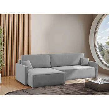 Sedací souprava Rohová rozkládací sedací souprava Karlos - Světle šedá