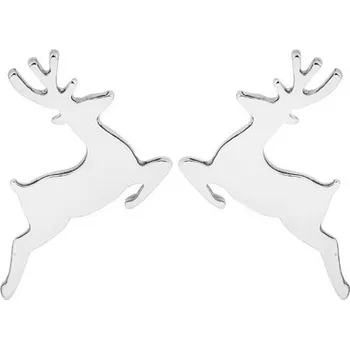 Náušnice Steel Edge Náušnice z chirurgické oceli WJHE2225 - Jelen Barva: Steel