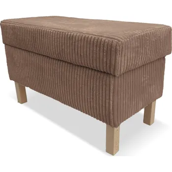 Taburet Taburet ELLA s úložným prostorem - hnědý - manšestr - LINCOLN 17