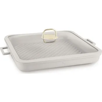 Pánev BerlingerHaus Sahara Collection Pánev grilovací s titanovým povrchem a poklicí 34 cm