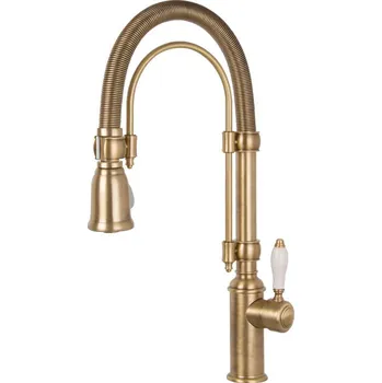 Vodovodní baterie Smeg MIDR7O-2 retro dřezová baterie mosaz