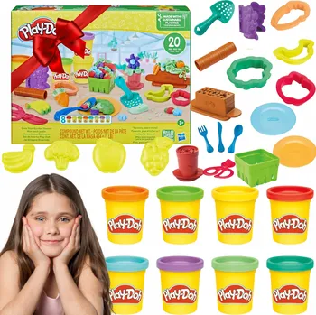 Modelovací hmota MODELÍNA PLASTELÍNA PLAYDOH SET MODELOVACÍ HMOTA PĚSTUJTE ZAHRADU S 8 TUBAMI