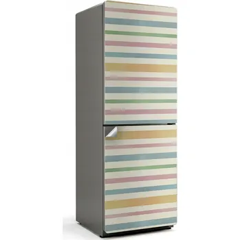 Fototapeta Ochranná Dekorativní Nálepka na Ledničku Výtisk - Vzor Horizontální Pruhy