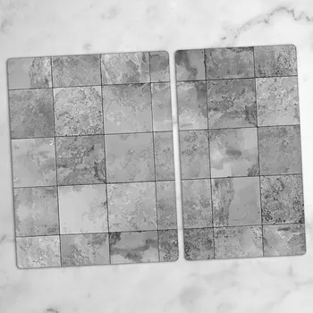 Obraz Moderní Sada Skleněných Desek Tmavé Čtvercové Obklady 40x52 a 30x52