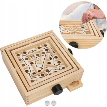 Obraz Dřevěný labyrint s kuličkami – vzdělávací hra