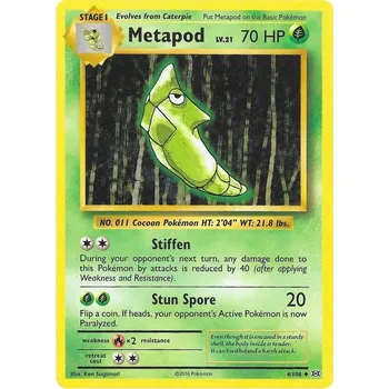 Sběratelská karetní hra Metapod 004/108 - Evolutions Typ karty: Non-Holo