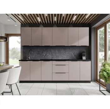 Kuchyňská linka Kuchyňská linka ARONA ČERNÝ MAT / KAŠMÍR IV