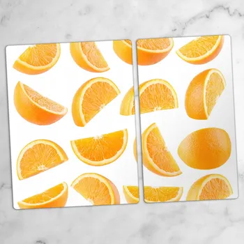 Obraz Odolné a stylové skleněné desky se vzorem Pomerančové dílky 40x52 a 30x52
