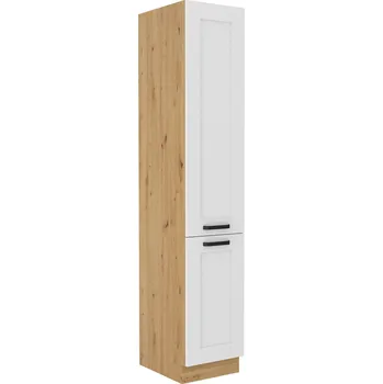 Kuchyňská skříňka Vysoká potravinová skříň LUNA BÍLÁ / DUB ARTISAN 40 DK-210 2F