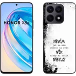 Gelový kryt mmCase na Honor X8a - vtipný text 14 bílé pozadí