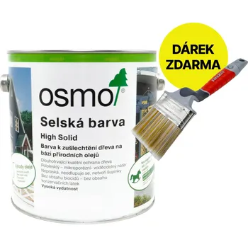 Olej na dřevo Osmo 2716 Selská barva Antracitově šedá 2,5 lt + zdarma dárek v hodnotě 279 Kč - Anza Elite outdoor štětec úhlový 75 mm