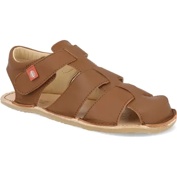 Dívčí sandály Barefoot dětské sandály Tikki shoes - Lasta Bruno hnědé Velikost: 29