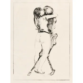 Plakát Plakát, Obraz - Dancing with Death, Edvard Munch