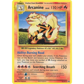Karetní hra Arcanine 018/108 - Evolutions Typ karty: Non-Holo