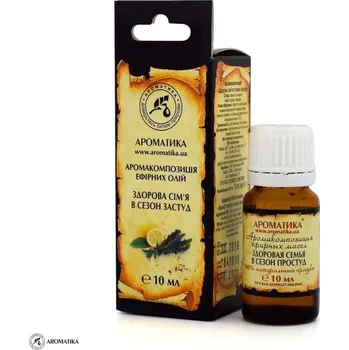 Směs esenciálních olejů „Zdravá rodina v sezóně nachlazení“, 100% přírodní