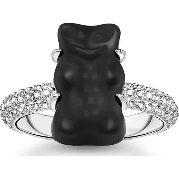 Prsten Thomas Sabo TR2478-052-11-54 Silver prstýnek With Black Gold Bear And Zirconia