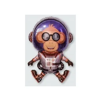 Balónek Fóliový balónek Opice Kosmonaut (66 cm * 92 cm)