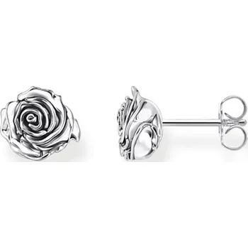 Náušnice Thomas Sabo H2323-637-21 ear studs midnight rose silver