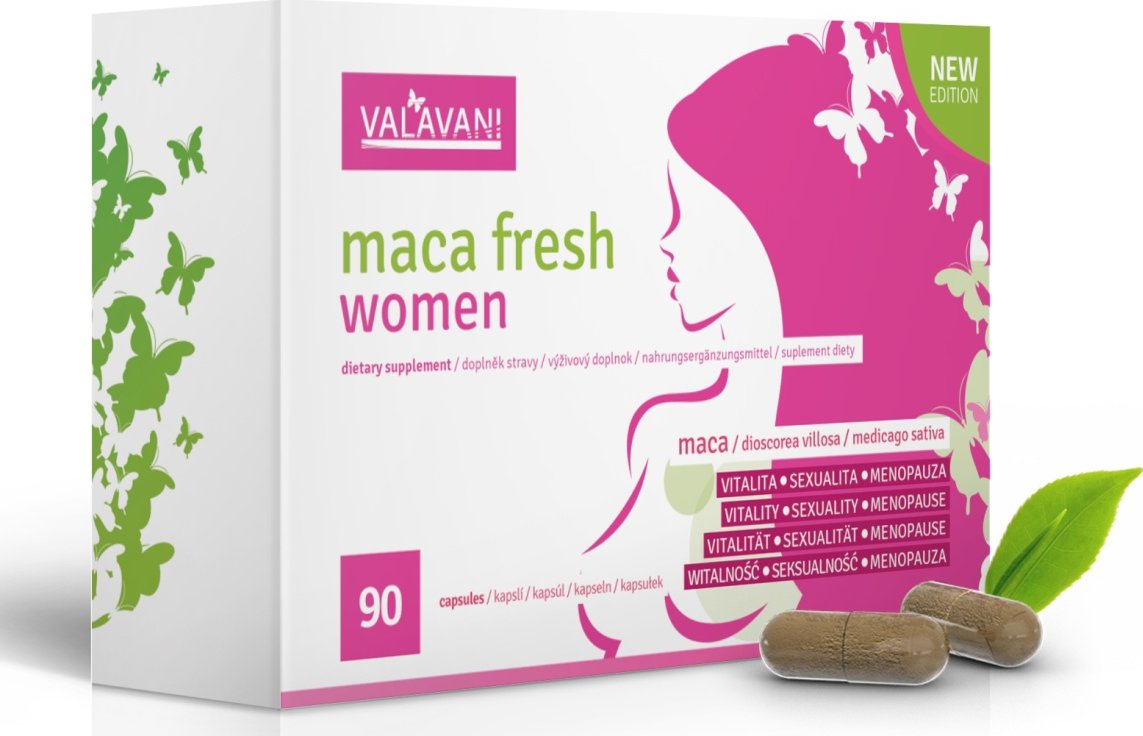 MACA FRESH WOMEN 90 kapslí - s kupónem KUP15 cena 509 Kč + extra diskrétní expedice