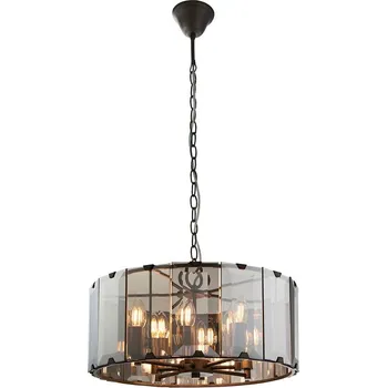 Endon 61294 - Lustr na řetězu CLOONEY 8xE14/40W/230V černá/kouřová