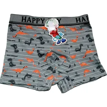 Chlapecké bambusové trenýrky motiv dinosauři pro malé kluky 8806 šedé