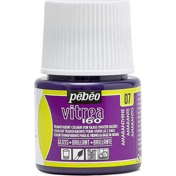 Speciální výtvarná barva Vypalovací barva na sklo Pébéo Vitrea 160 45 ml - 07 Amaranthine
