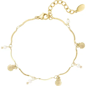 Šperk BEBE voděodolný náramek z pozlacené chirurgické oceli s perličkami